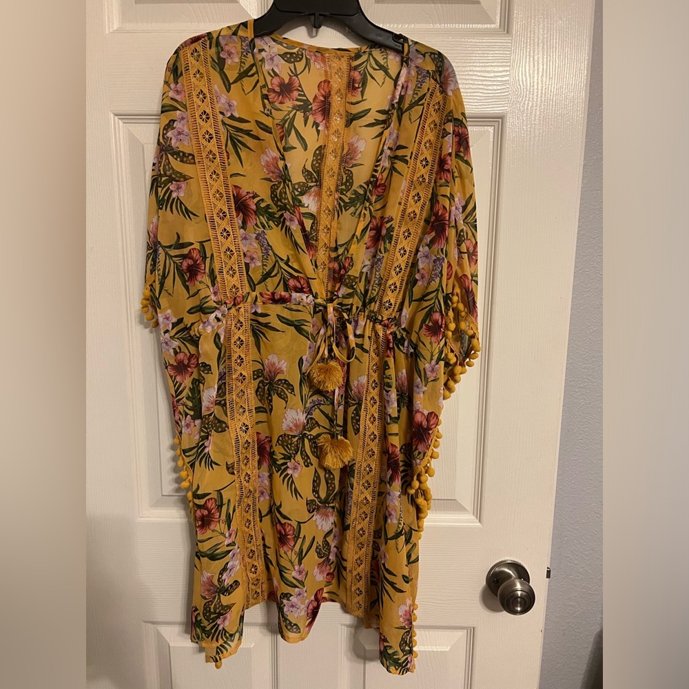 NWOT Beach/Swimsuit Coverup in Yellow/Gold
